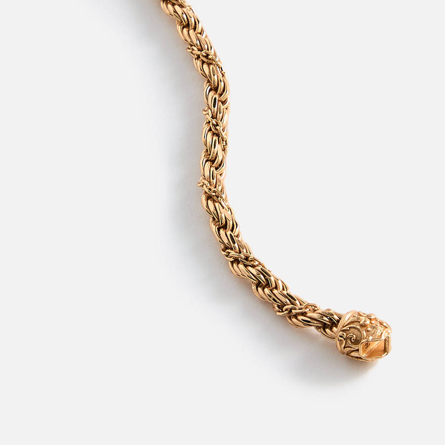 Gold Men Kith Emanuele Bicocchi Gold Wrapped Rope Chain Bracelet Jewelry | 2368-ILSOA