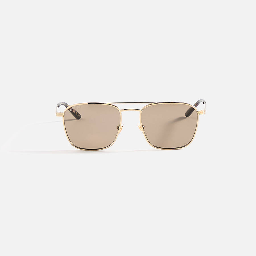 Gold Men Kith Gucci Rectangular Frames Sunglasses | 9706-RJXYQ