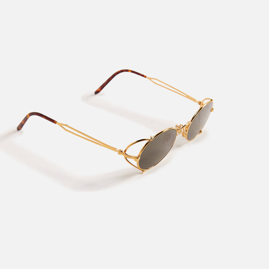 Gold Men Kith Jean Paul Gaultier 55-3175 Arceau Sunglasses | 6384-IOQMV