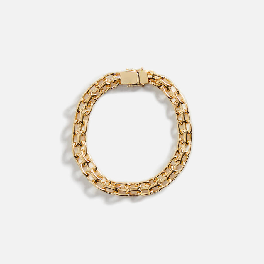 Gold Men Kith Tom Wood Vintage Bracelet 925 Sterling Silver / 9K Gold 8.3 Jewelry | 4063-FBTQO