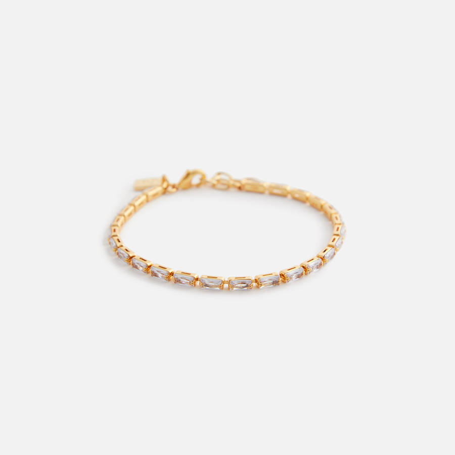Gold Women Kith Crystal Haze Mini Baguette Bracelet Jewelry | 5832-EDKYO