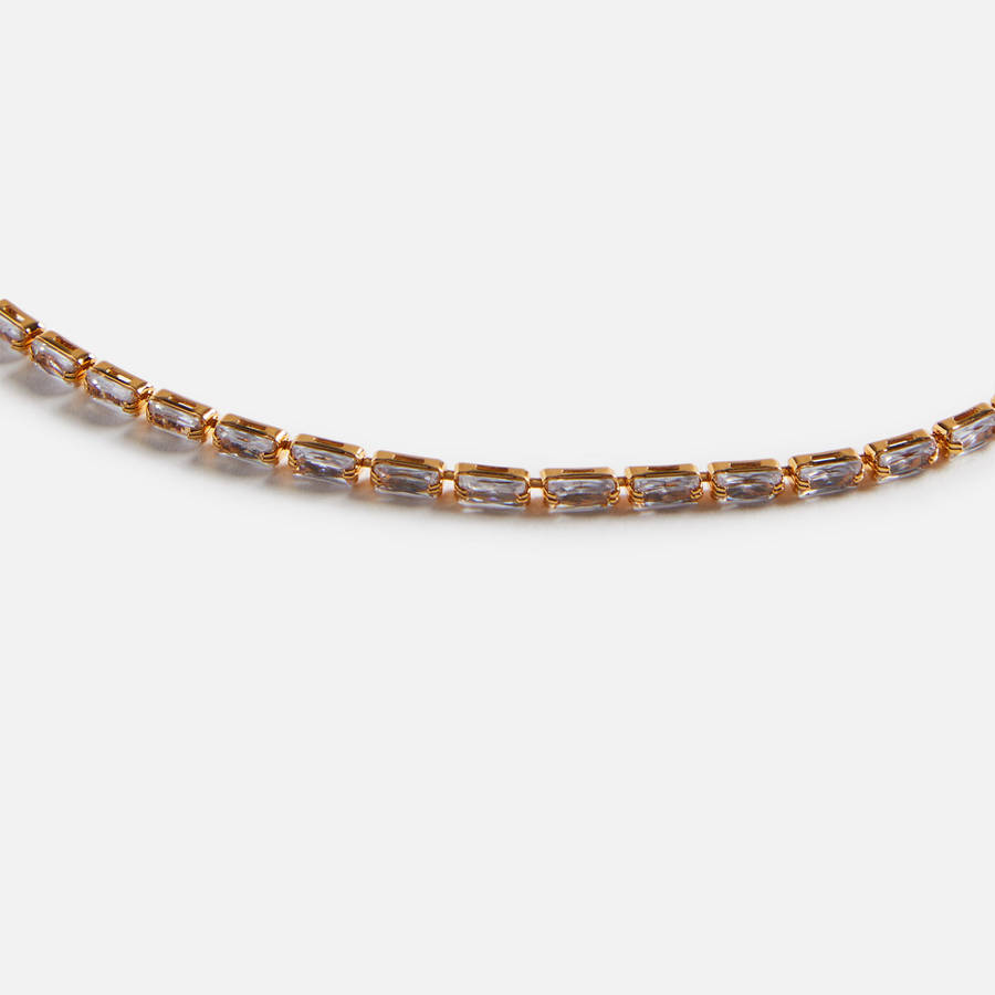 Gold Women Kith Crystal Haze Mini Baguette Choker Jewelry | 3860-DBLAP