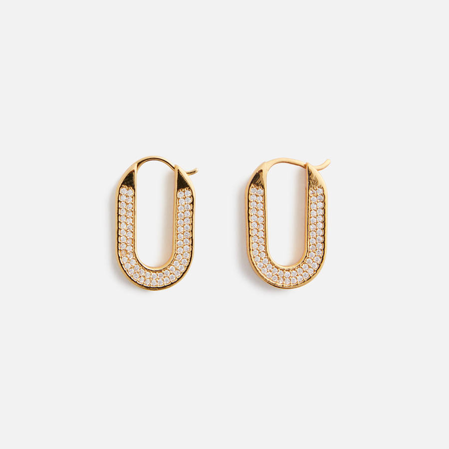 Gold Women Kith Crystal Haze Travel Gift Hoops Jewelry | 5603-YMRQS