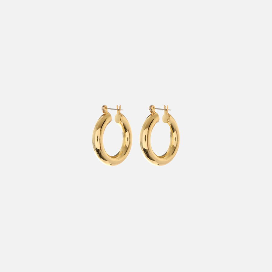Gold Women Kith Luv AJ Baby Amalfi Hoop Earrings Jewelry | 5387-XRLSC