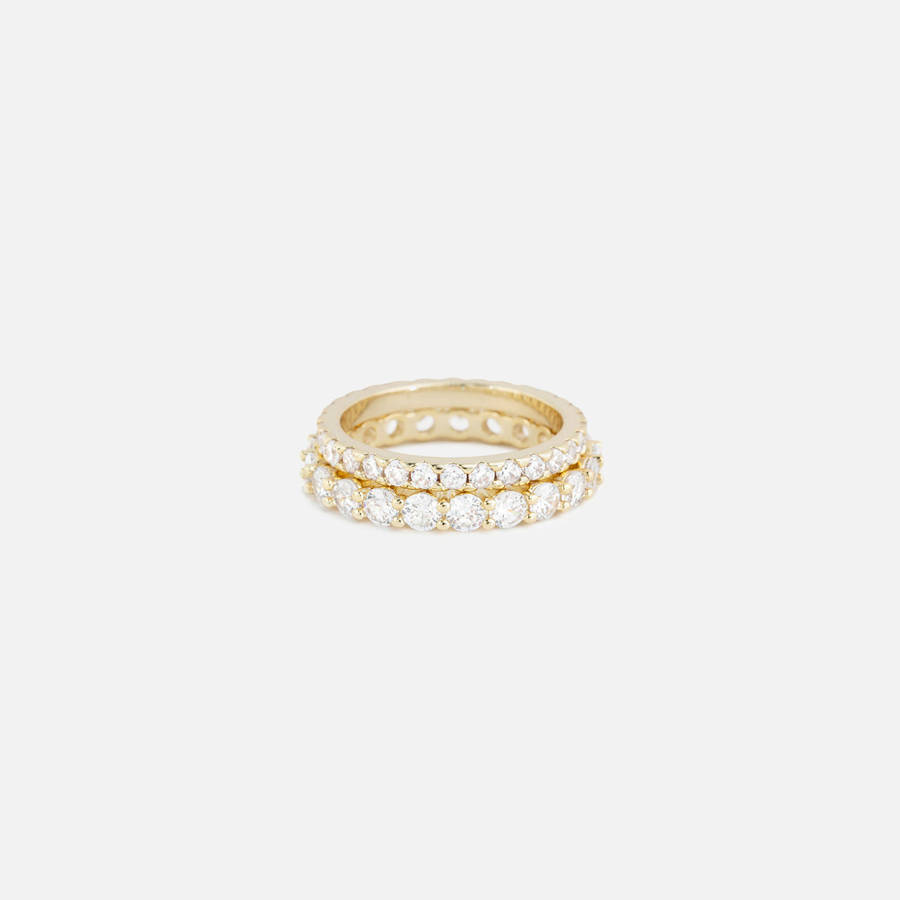 Gold Women Kith SHASHI Vroom Ring Set Jewelry | 3265-OEKSX