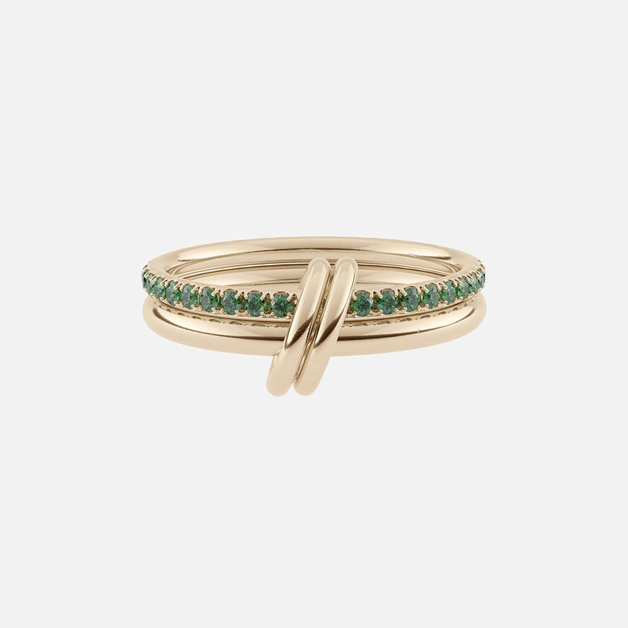 Gold Women Kith Spinelli Kilcollin Ceres YG Emerald Ring Jewelry | 6950-FLVEH