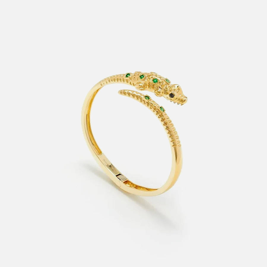 Gold Women Kith Yvonne Leon Croc Bracelet Jewelry | 1586-IXBAQ