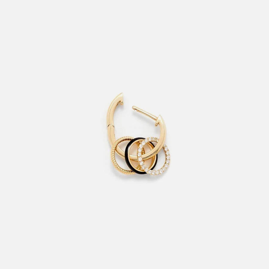 Gold Women Kith Yvonne Leon Double Creole Bouee Couleur PM Earring Jewelry | 6097-DFANV
