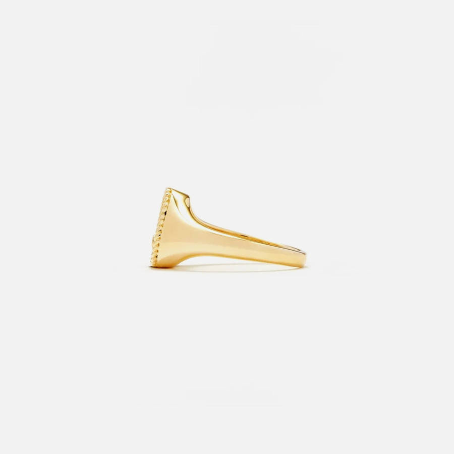 Gold Women Kith Yvonne Leon Pear Shaped Signet Ring Jewelry | 4859-XRHJG