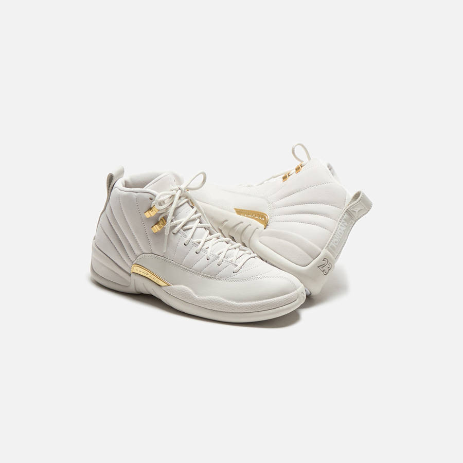 Gold / White Women Kith Jordan WMNS Air Jordan 12 Sneakers | 2076-KQFZH