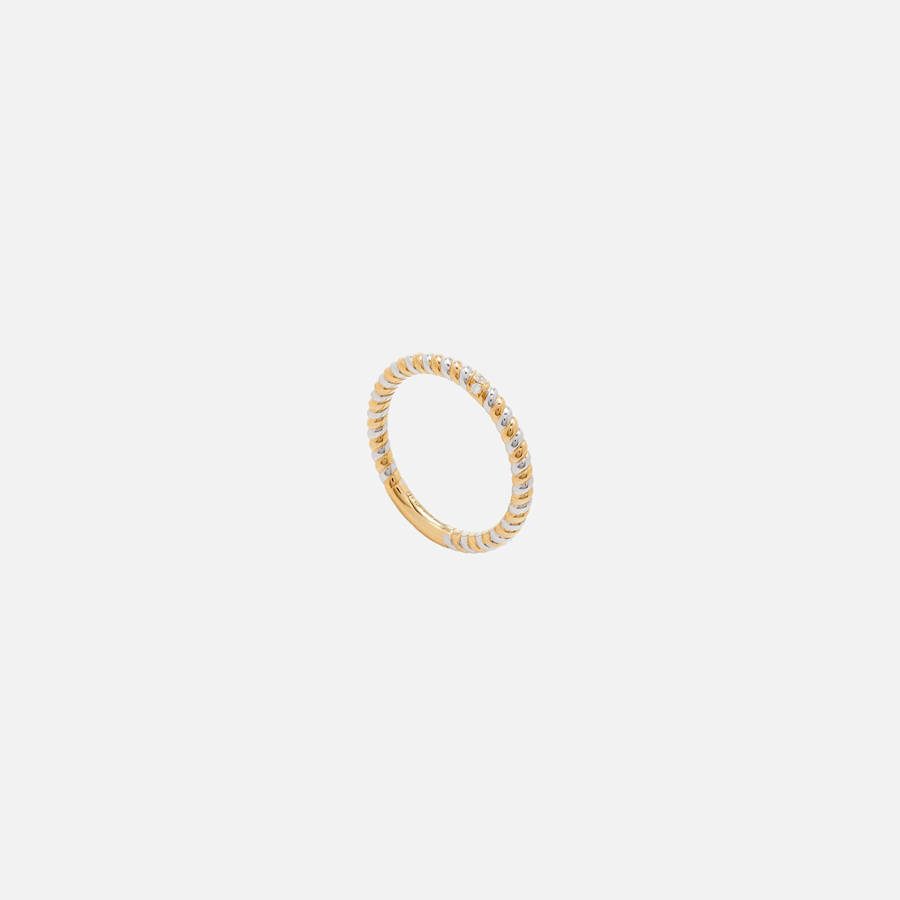 Gold / White Women Kith Yvonne Leon Alliance Mini Twist Ring Jewelry | 7305-ZJEQL