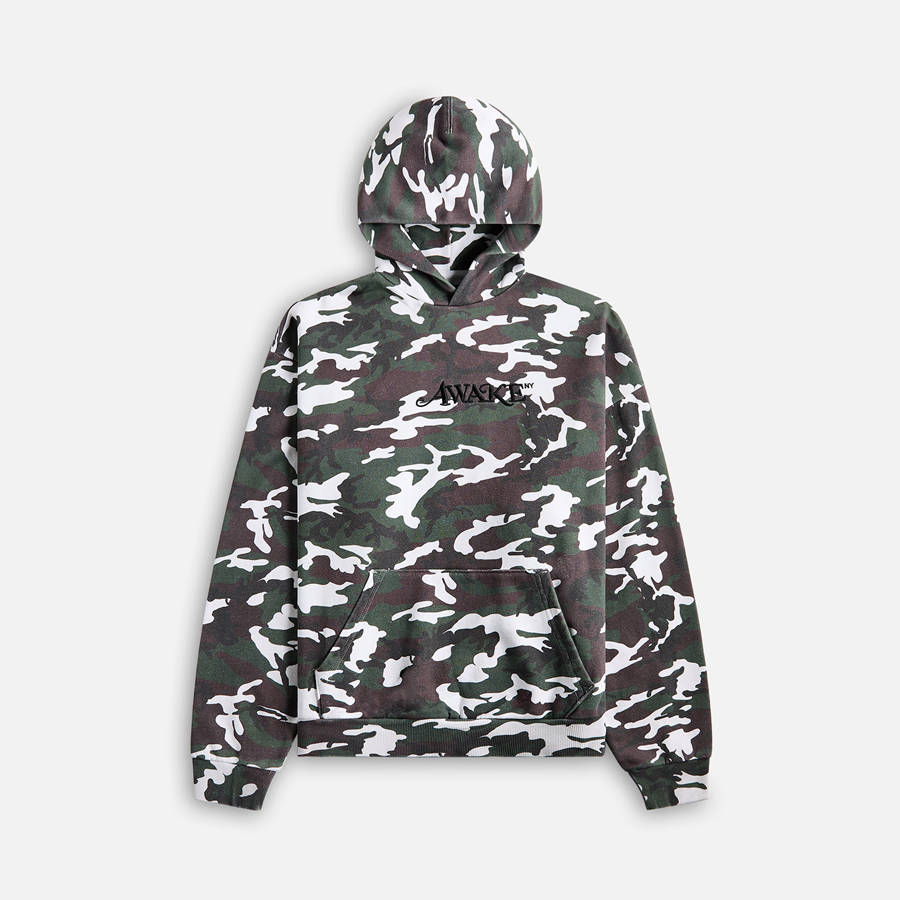Green Camo Men Kith Awake NY Camo Hoodie | 6150-TVOBX
