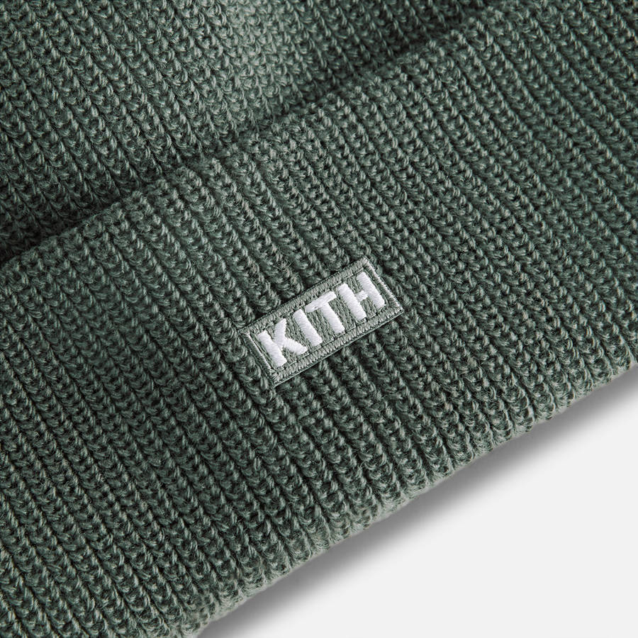 Green Kids' Kith Classic Beanie Headwear | 4172-MNYOF