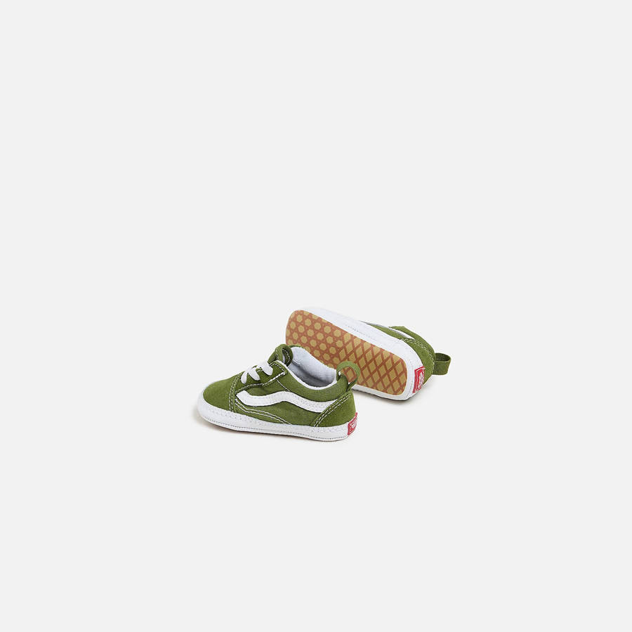 Green Kids' Kith VANS TD Old Skool Crib Sneakers | 0257-IYULT