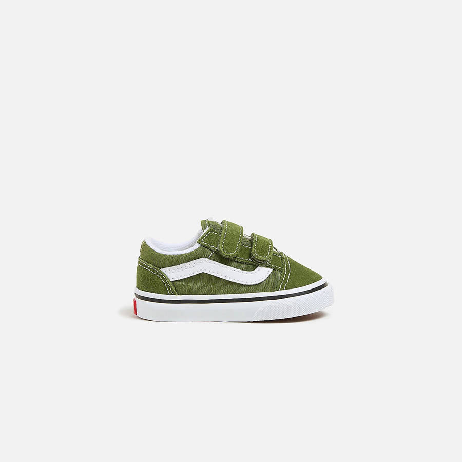 Green Kids' Kith VANS TD Old Skool V Crib Sneakers | 8512-IWGTP