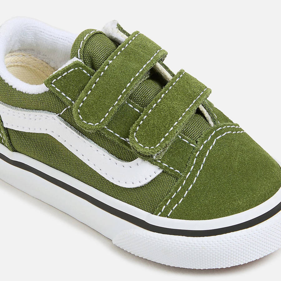 Green Kids' Kith VANS TD Old Skool V Crib Sneakers | 8512-IWGTP