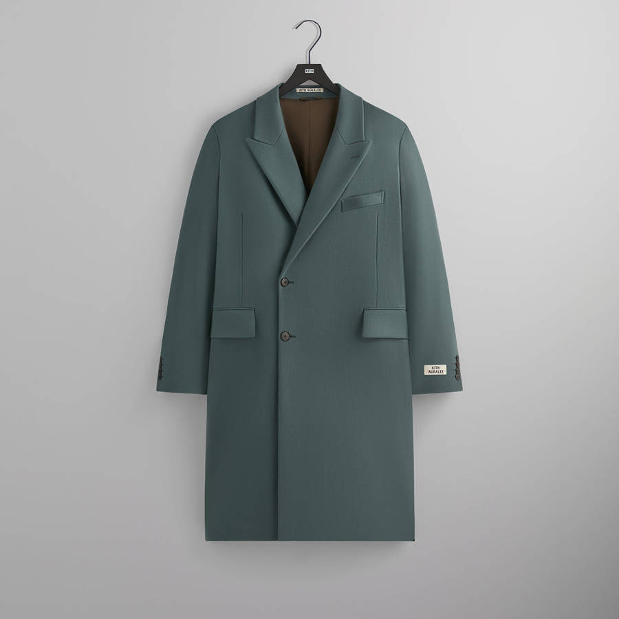 Green Men Kith 101 for Auralee Melton Chesterfield Coats | 4712-SUABL