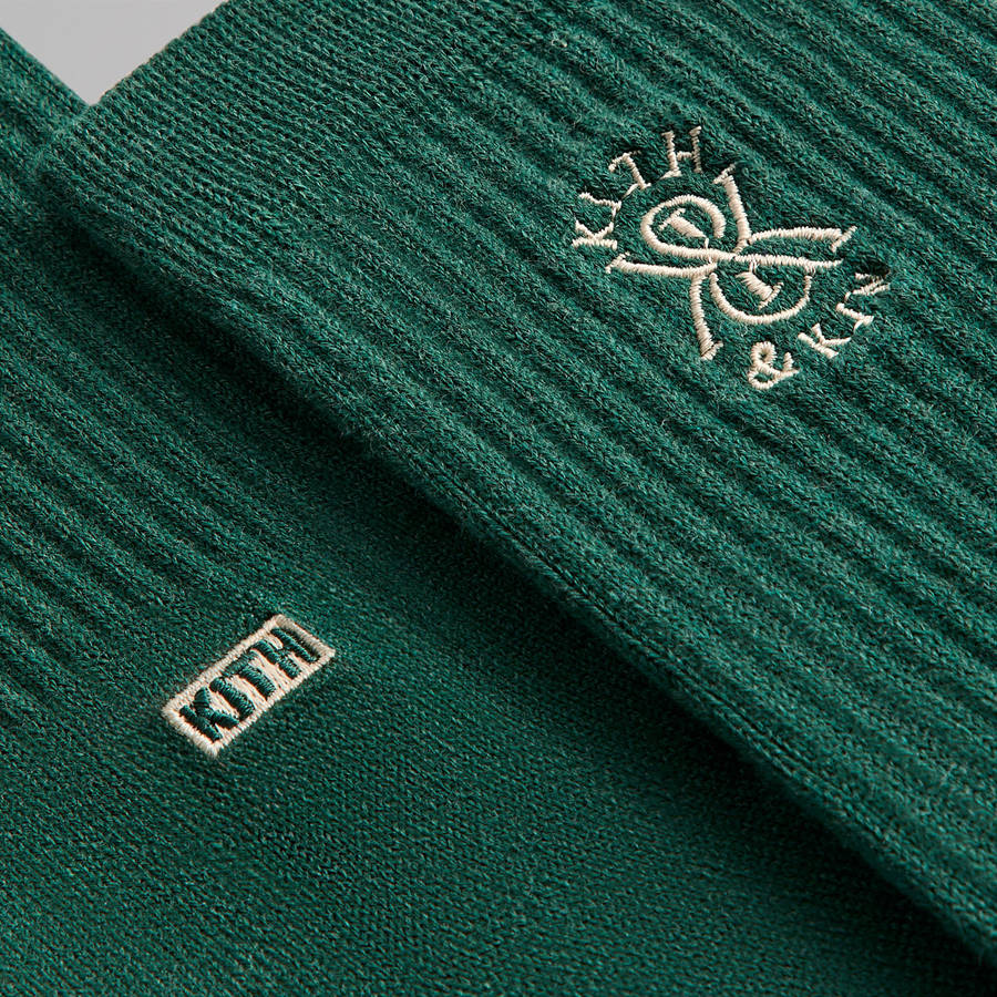 Green Men Kith Crest Socks | 4523-DFPZW