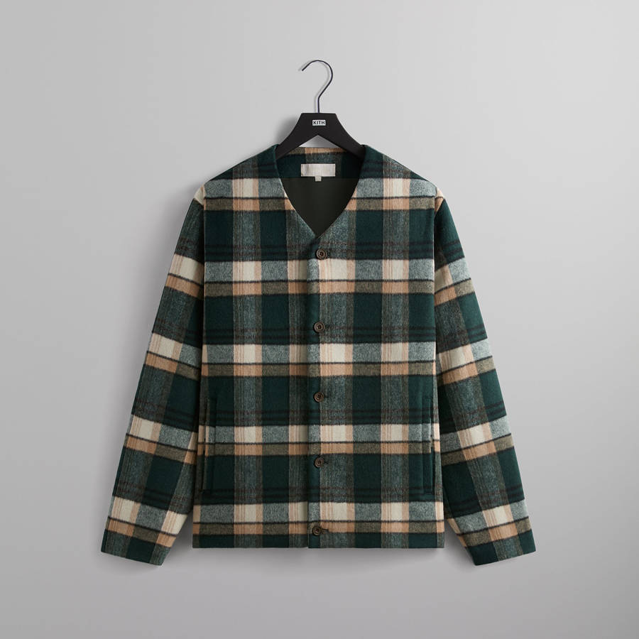 Green Men Kith Double Faced Wool Jonah Liner Jackets | 1286-JPIVU