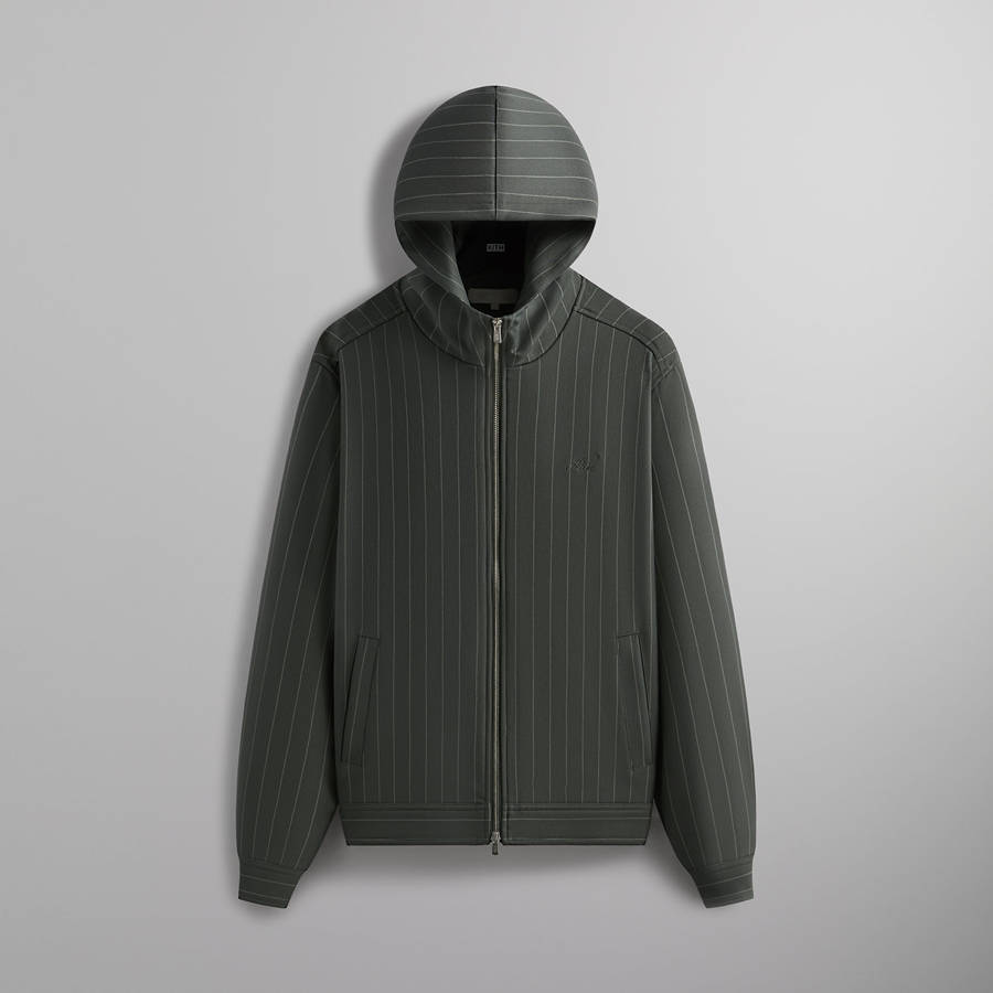 Green Men Kith Double Weave Selfridge Zip Up Hoodie | 9130-WPDXK