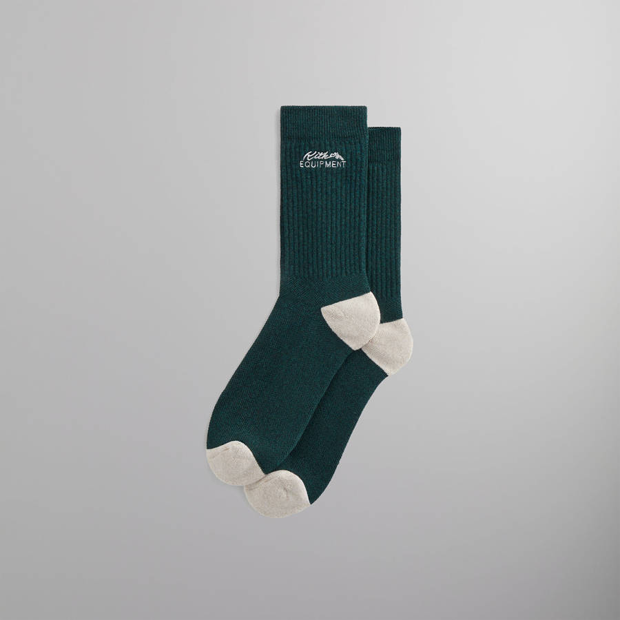 Green Men Kith Equipment Socks | 6183-IUGVR