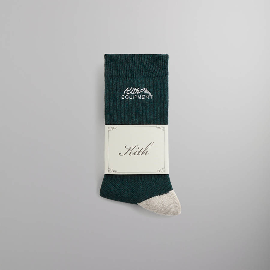 Green Men Kith Equipment Socks | 6183-IUGVR