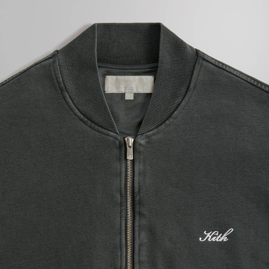 Green Men Kith Fleece Avery Bomber Jackets | 9537-UYNLM