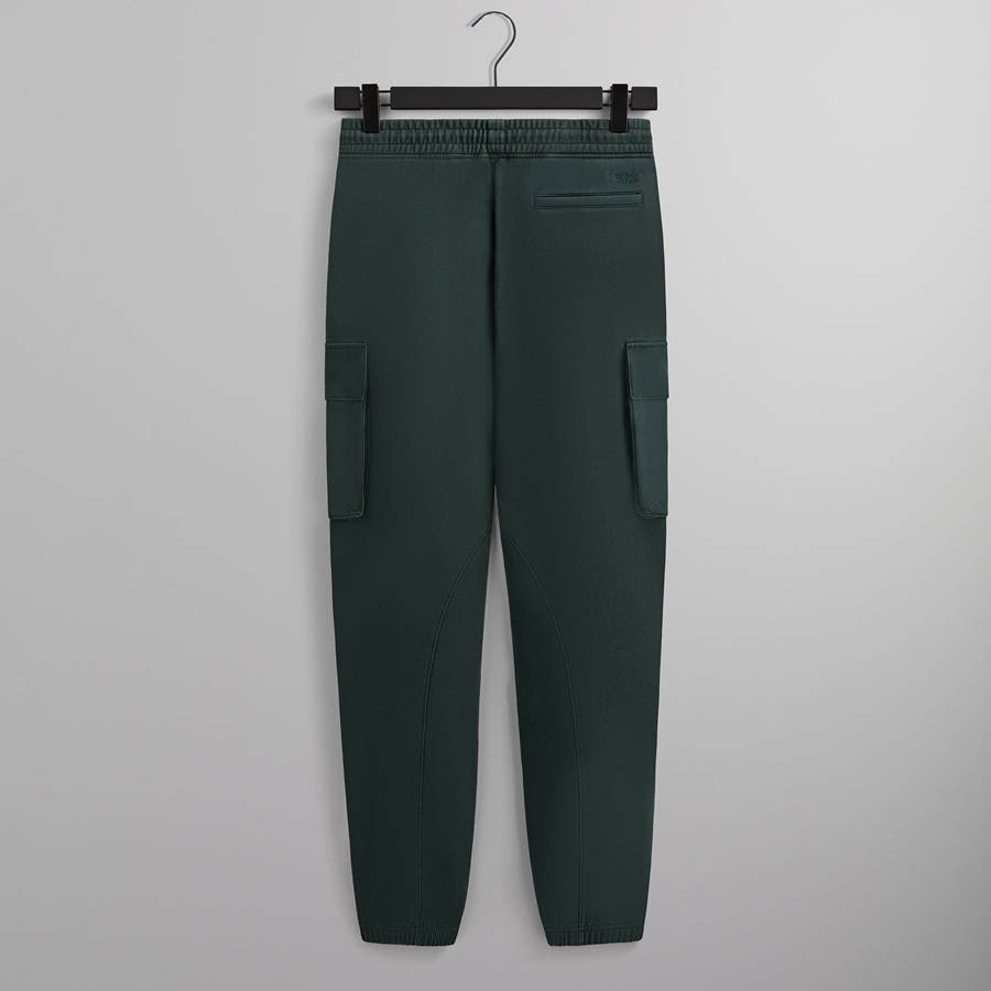 Green Men Kith Fleece Eldridge Cargo Sweat Pants | 9524-RVUCK