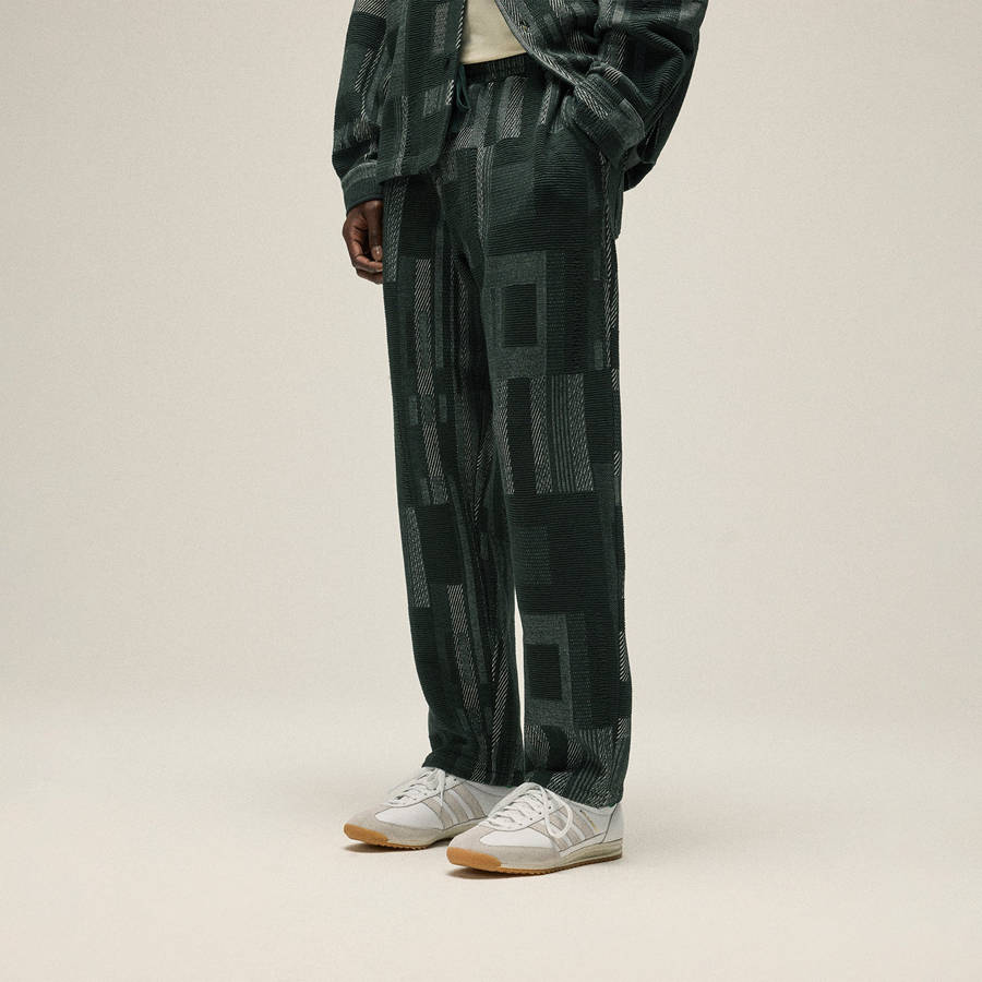 Green Men Kith Geometric Knit Cohen Shirts | 0457-DIRWO