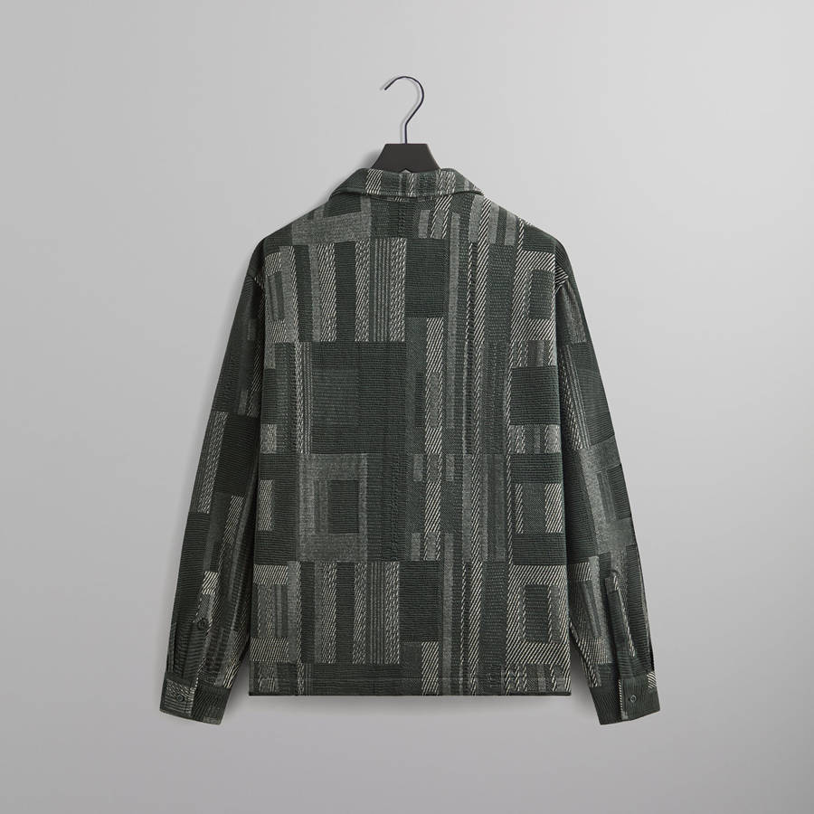 Green Men Kith Geometric Knit Cohen Shirts | 0457-DIRWO