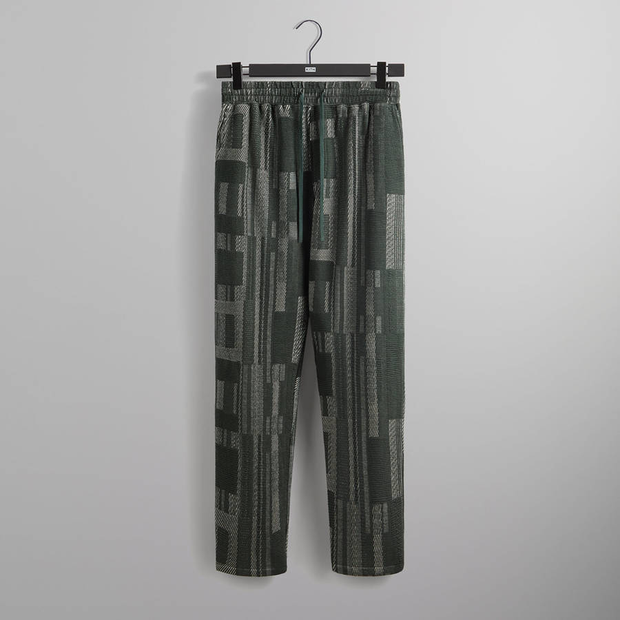 Green Men Kith Geometric Knit Elmhurst Pants | 5712-XBYJE