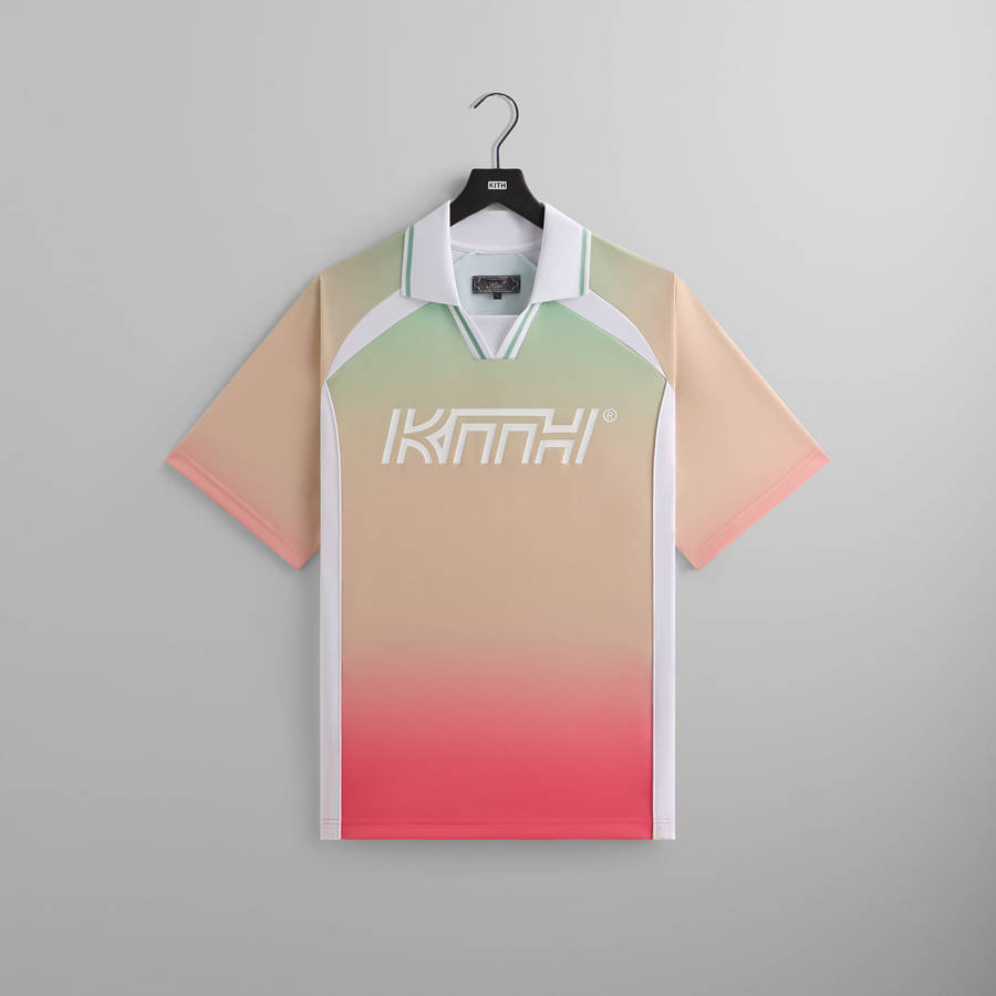 Green Men Kith Gradient Edison Jersey Shirts | 7814-LBQZA