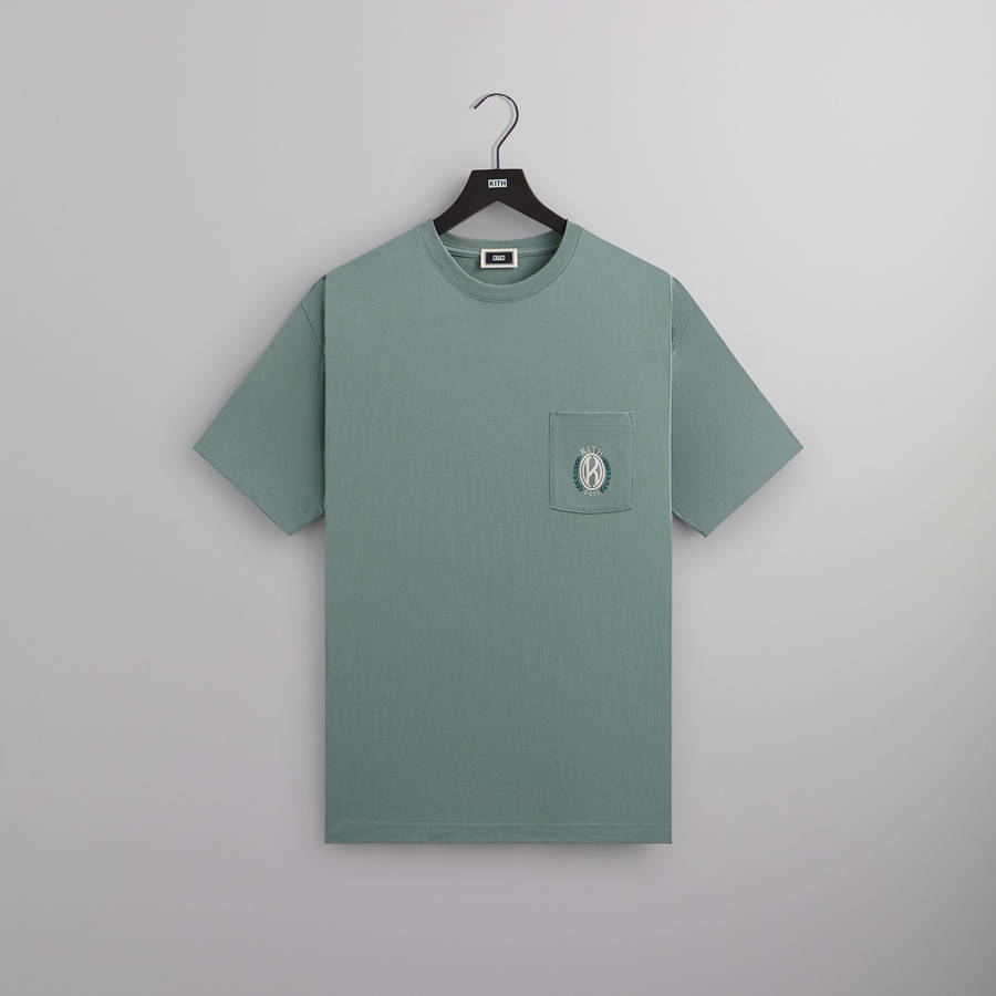 Green Men Kith K Shield Pocket Shirts | 3018-GPYVK