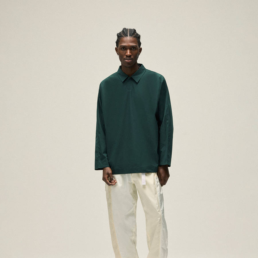 Green Men Kith Kayson Snap Front Polo Shirts | 6704-LVJSE