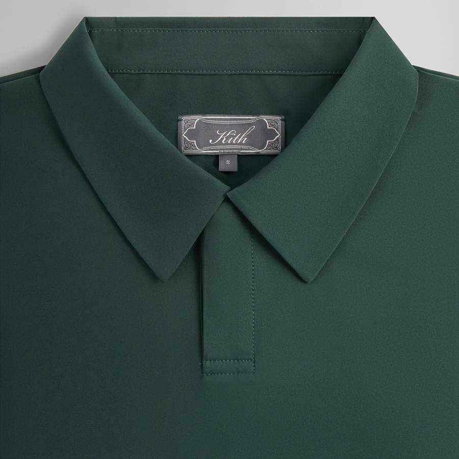 Green Men Kith Kayson Snap Front Polo Shirts | 6704-LVJSE