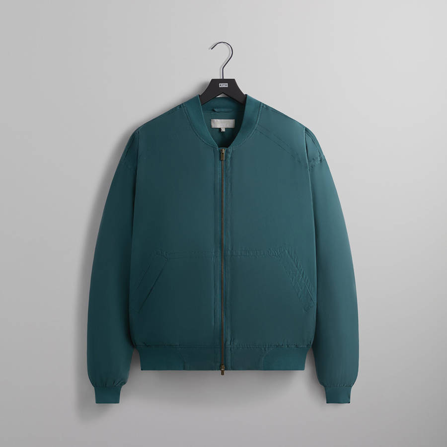 Green Men Kith Koen Washed Silk Bomber Jackets | 0783-MEWUS