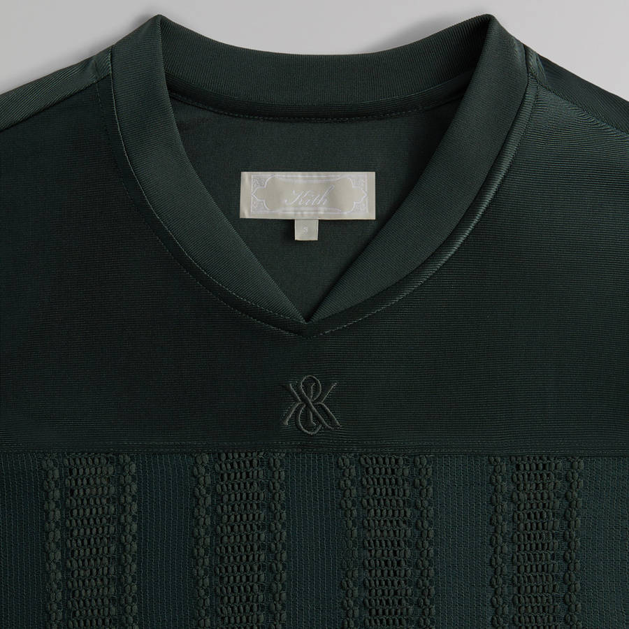 Green Men Kith Malik Lace Combo Jersey T-Shirt | 0321-ZXDMN