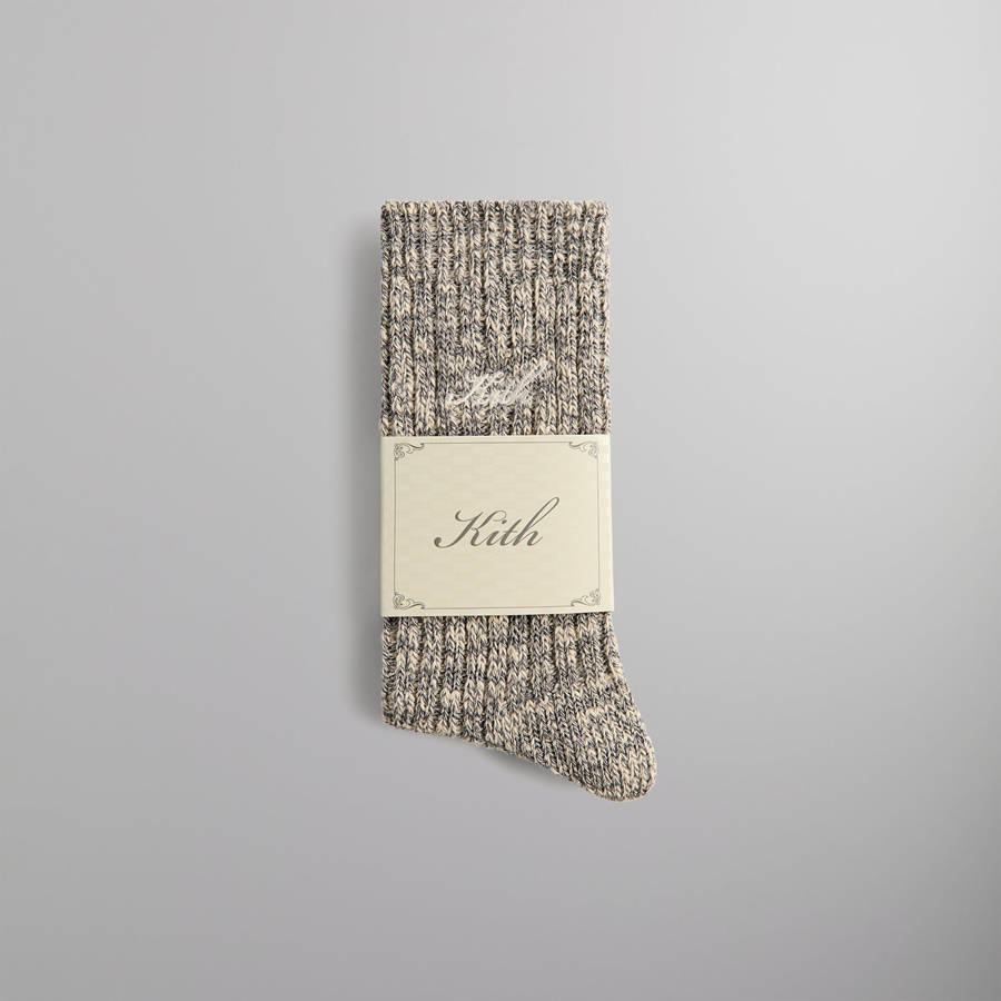 Green Men Kith Marled Lightweight Camp Socks | 7982-DFNXC