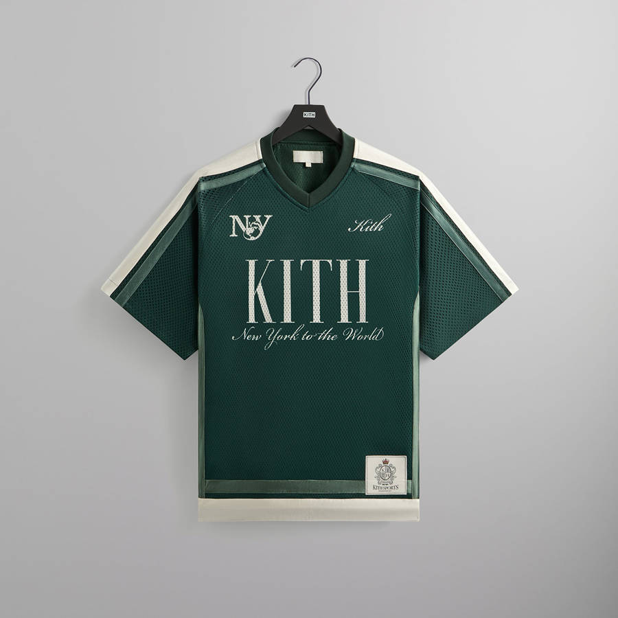 Green Men Kith Mesh Leon Jersey Shirts | 2540-SNDHU