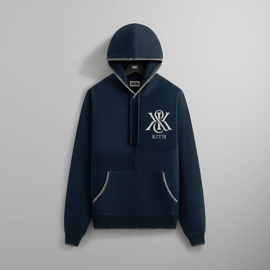 Green Men Kith Panelled Nelson Hoodie Sweatshirts | 7652-SPLNZ