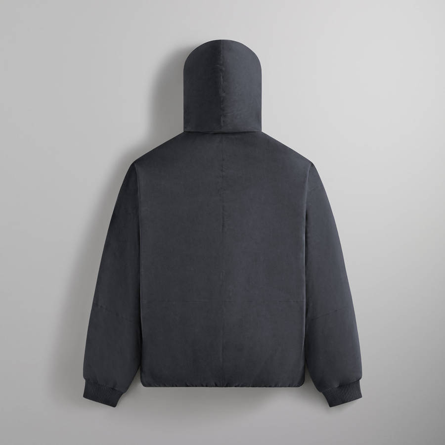 Green Men Kith Puffed Suede Jaysen Hoodie Sweatshirts | 4136-IDPBJ