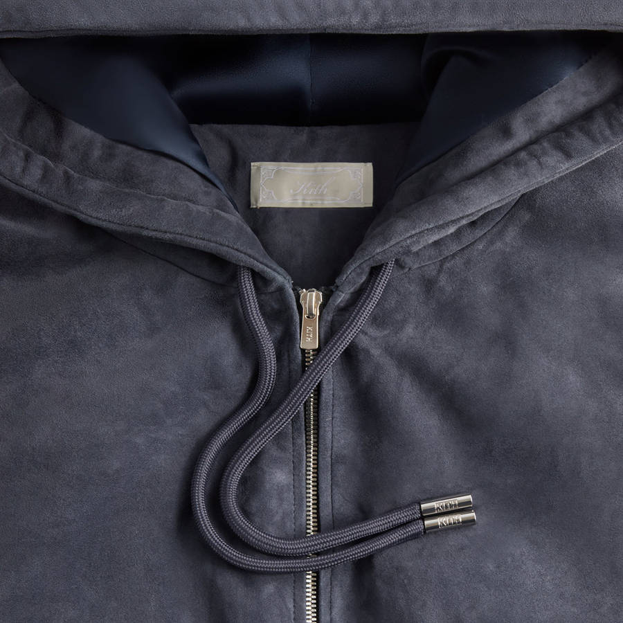 Green Men Kith Puffed Suede Jaysen Hoodie Sweatshirts | 4136-IDPBJ