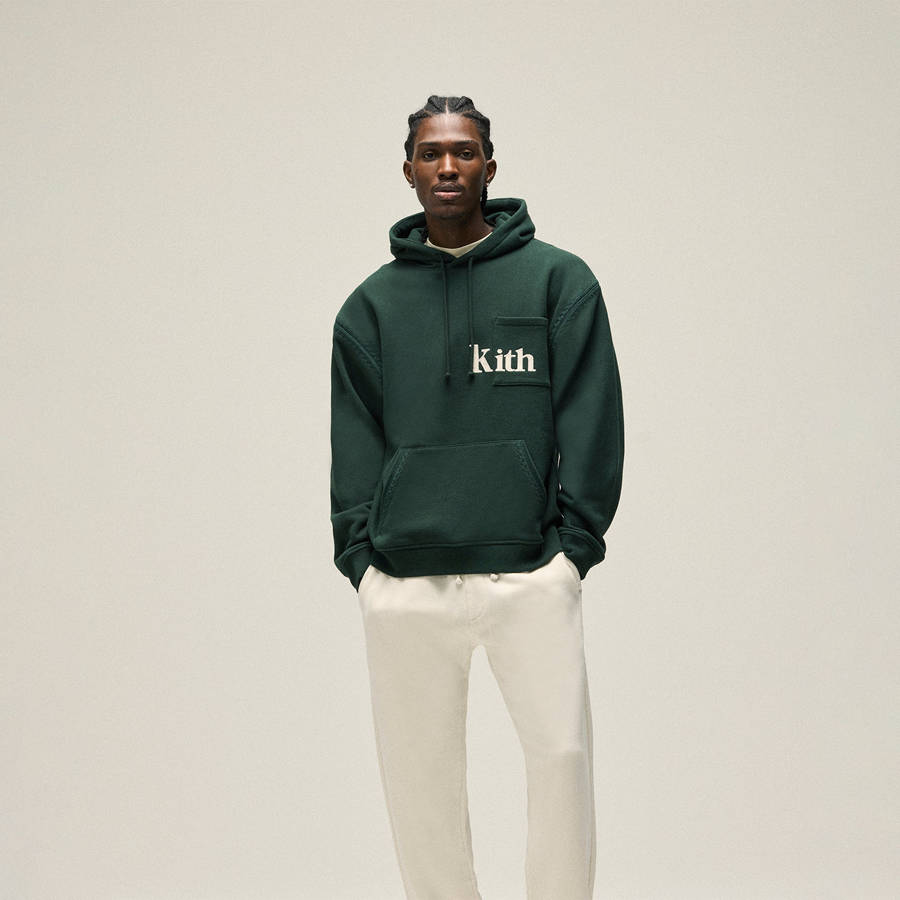 Green Men Kith Quinn Hoodie Sweatshirts | 7928-THZQE