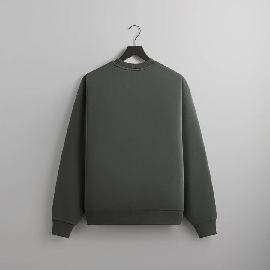 Green Men Kith Serif Nelson Crewneck Sweatshirts | 1632-BHKQV