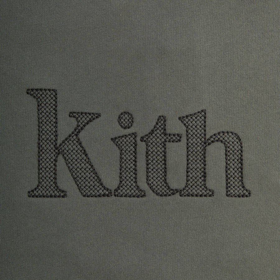 Green Men Kith Serif Nelson Crewneck Sweatshirts | 1632-BHKQV
