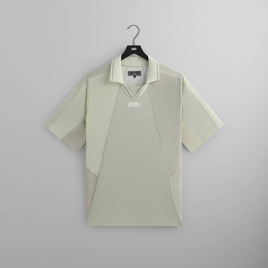 Green Men Kith Short Sleeve Panelled Otto Polo Shirts | 1893-XDFLP