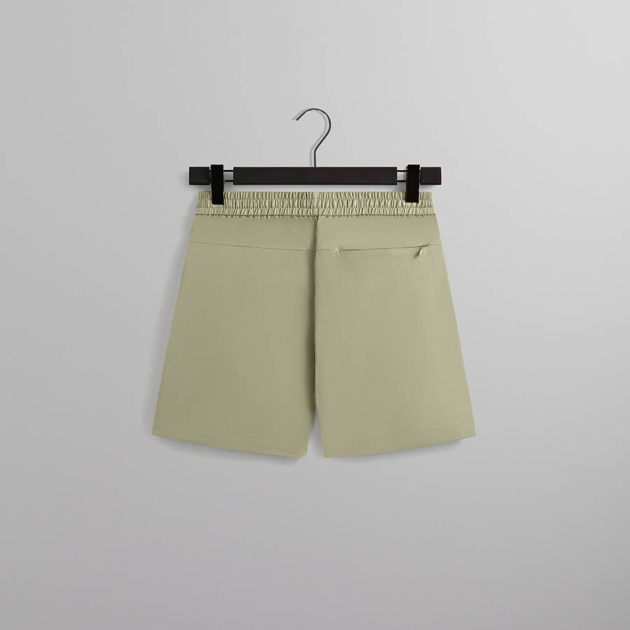 Green Men Kith Silk Cotton Cedar Shorts | 8693-YLXFP