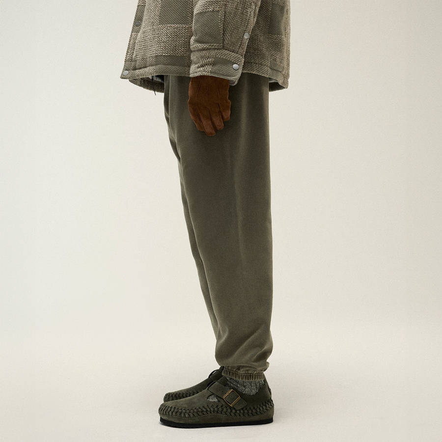 Green Men Kith Sueded French Terry Emmons Sweat Pants | 0934-LXFJW