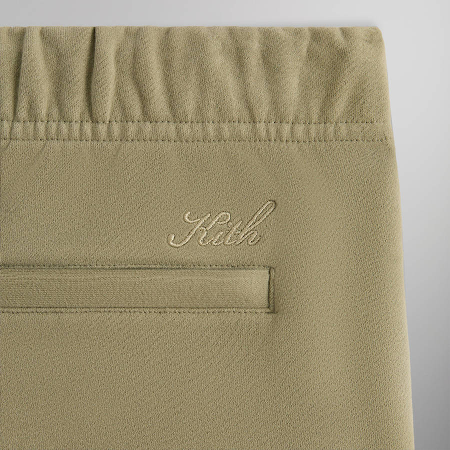 Green Men Kith Sueded French Terry Emmons Sweat Pants | 0934-LXFJW