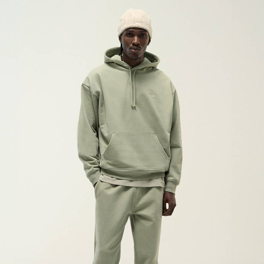 Green Men Kith Sueded French Terry Nelson Hoodie | 3451-PMSWA